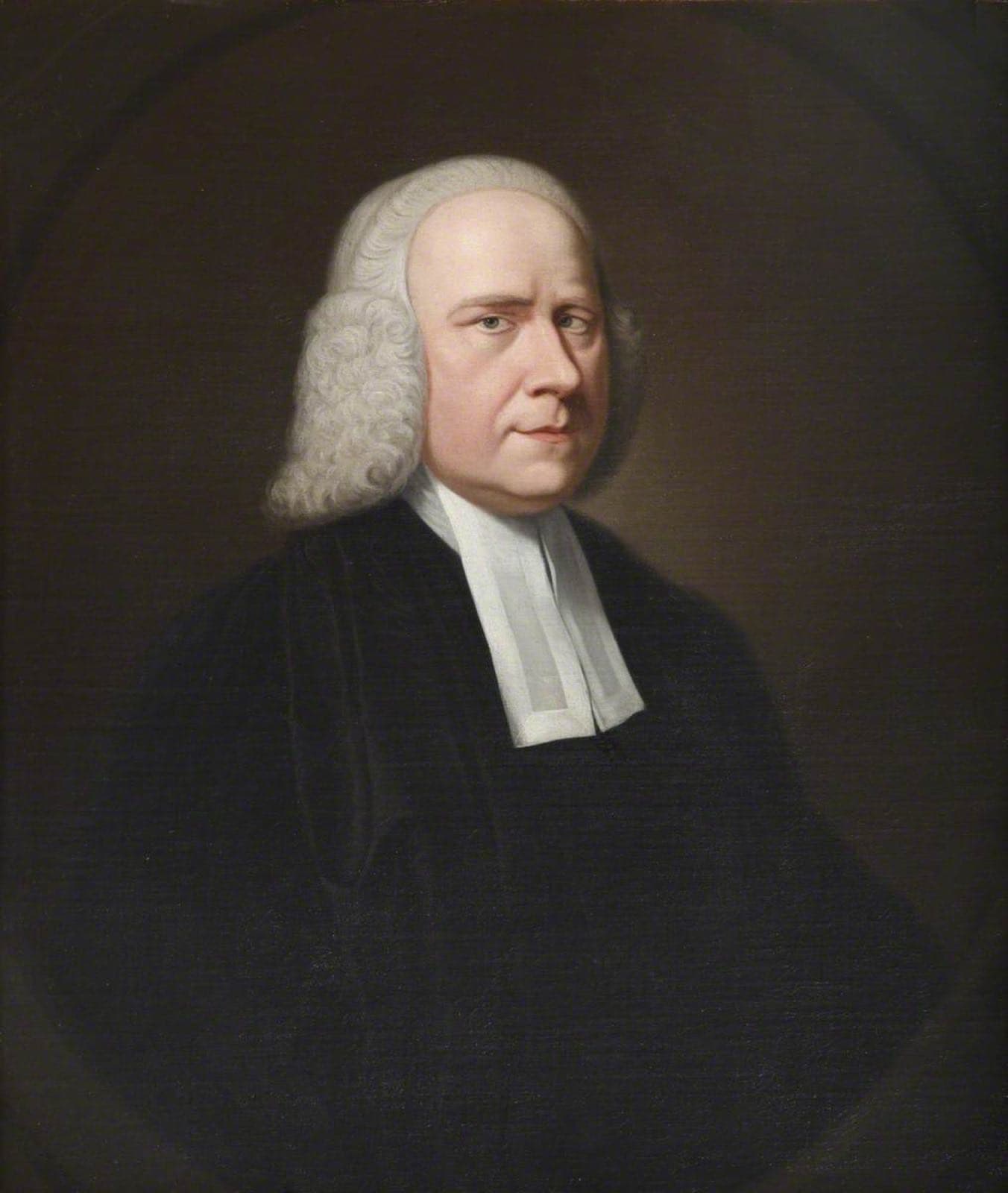 Portrait of George Whitefield preaching, arm raised